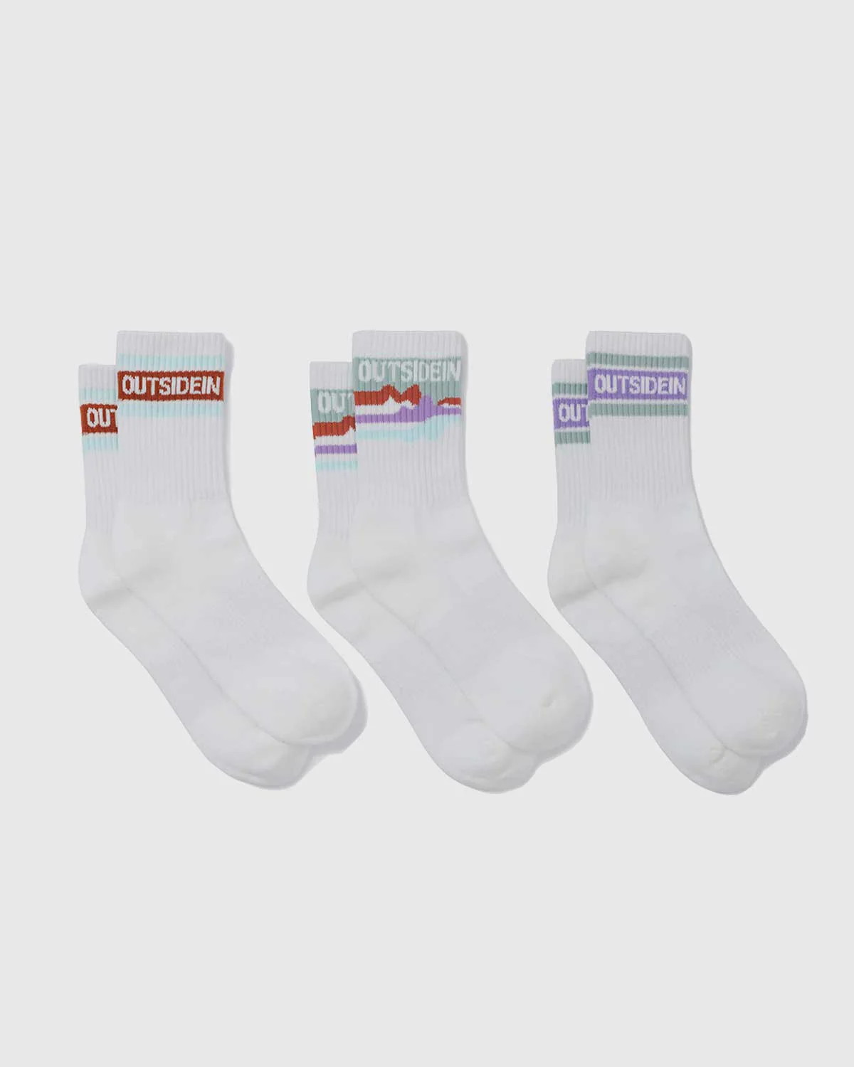 Abstract Crew Socks - 3 Pack