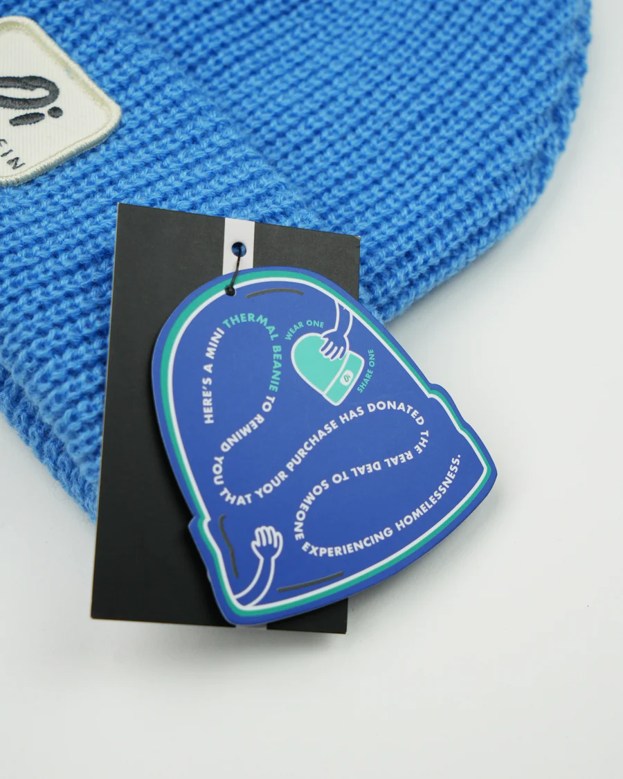 Kids Blue Beanie - Image 5
