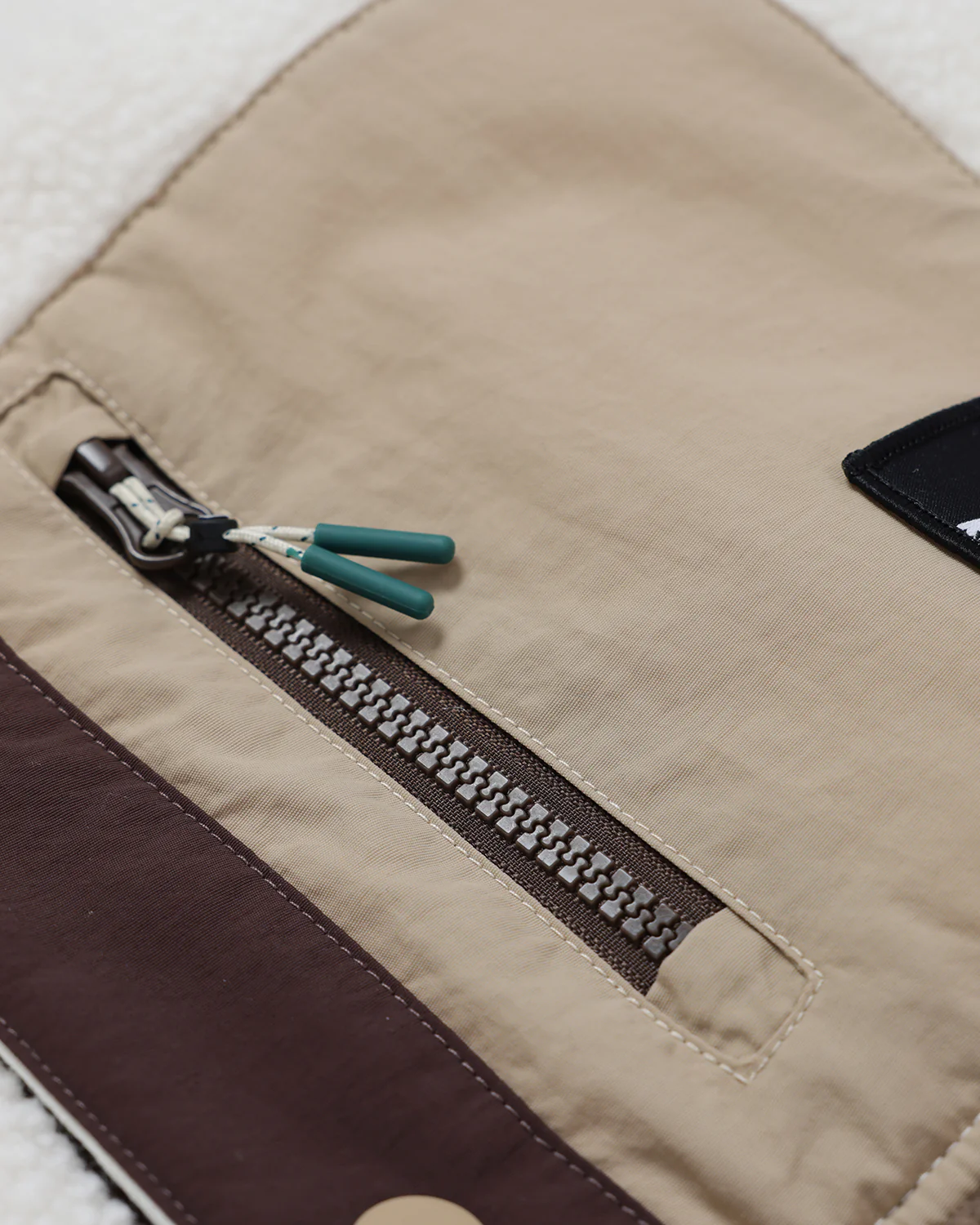 Chestnut Button Up Borg Fleece - Image 13