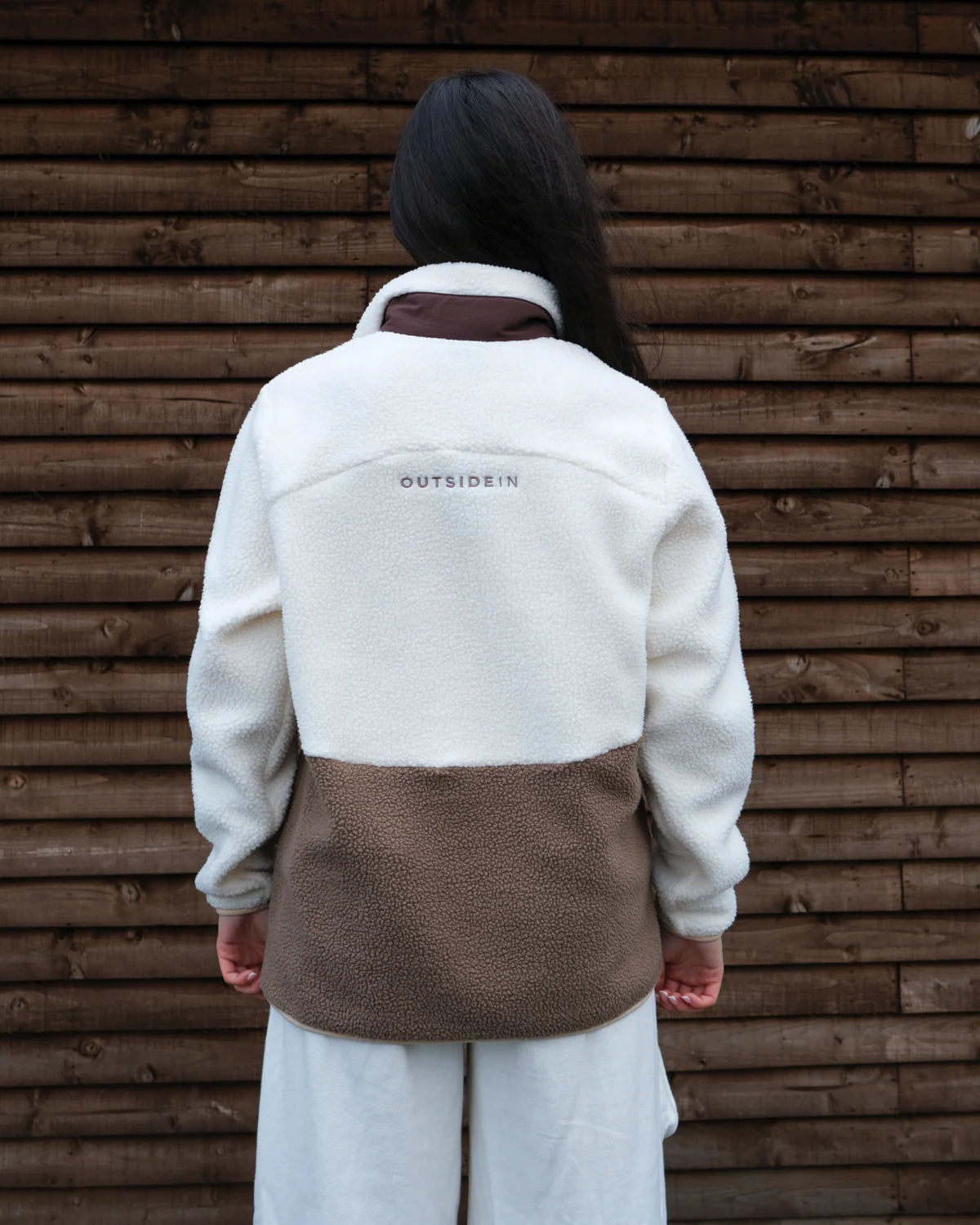 Chestnut Button Up Borg Fleece - Image 6