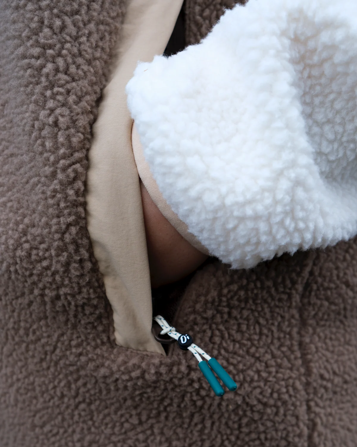 Chestnut Button Up Borg Fleece - Image 8
