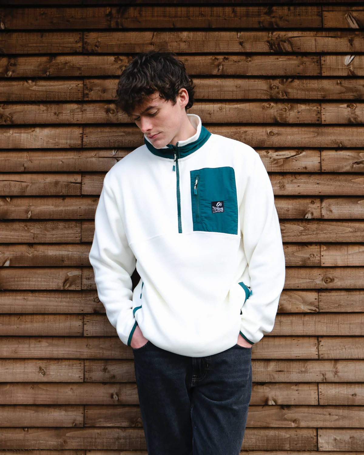Cream & Pine Signature Pocket Microfleece - Image 5