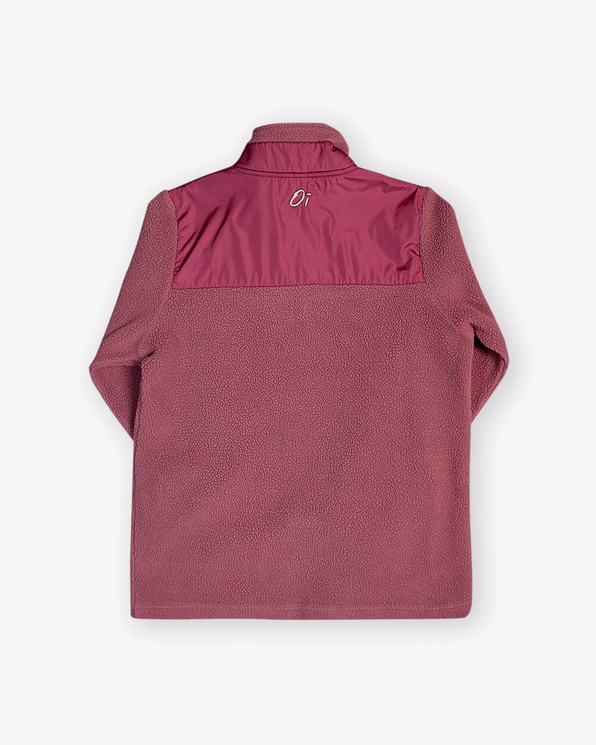 Dusky Rose & Berry Echo 1/4 Zip Borg Fleece - Image 4