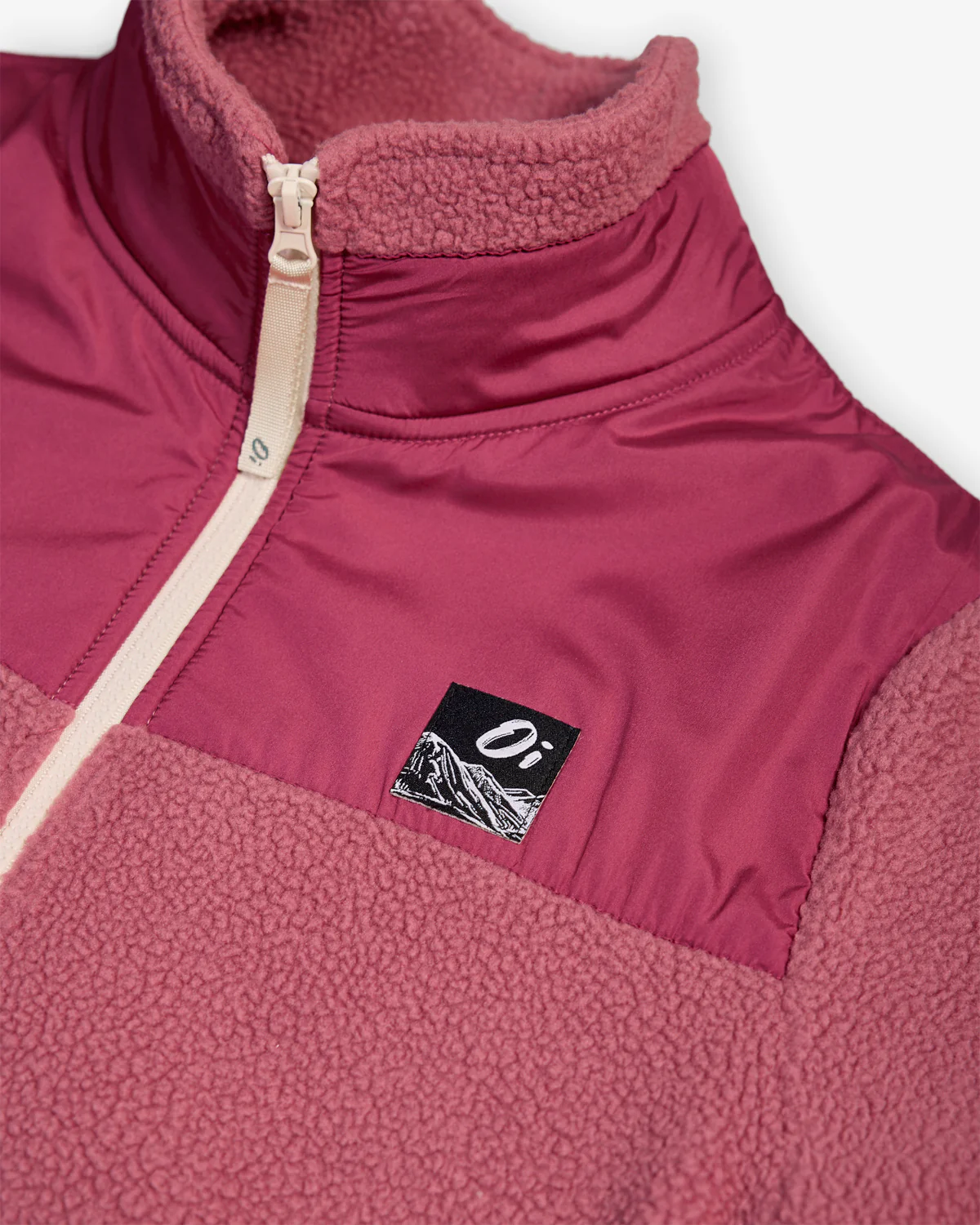Dusky Rose & Berry Echo 1/4 Zip Borg Fleece - Image 5