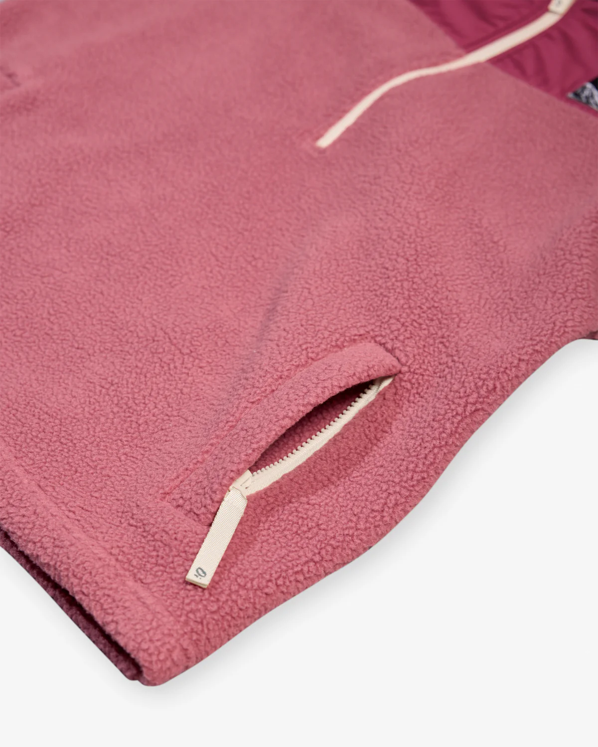 Dusky Rose & Berry Echo 1/4 Zip Borg Fleece - Image 6