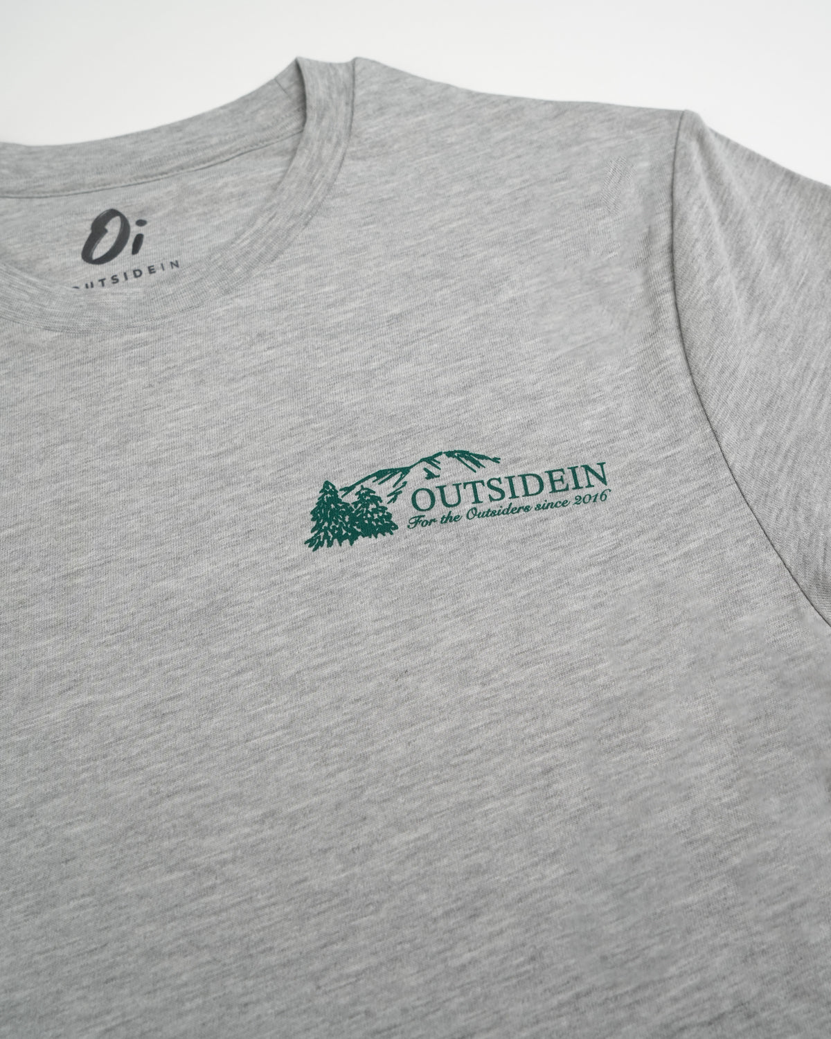 Light Marl Grey Mountain T-Shirt - Image 7