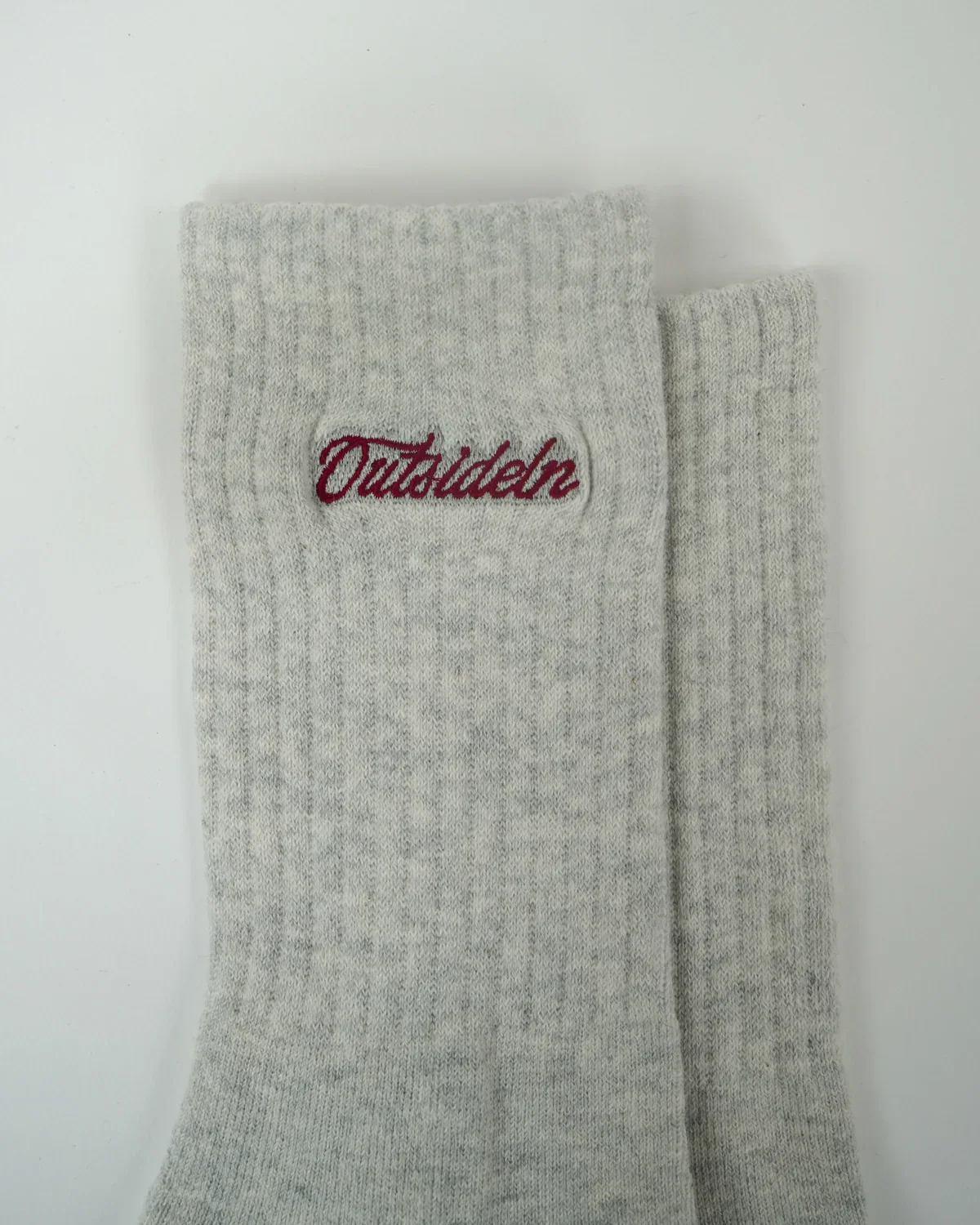 Neutral Marl Embroidered Socks - Image 4