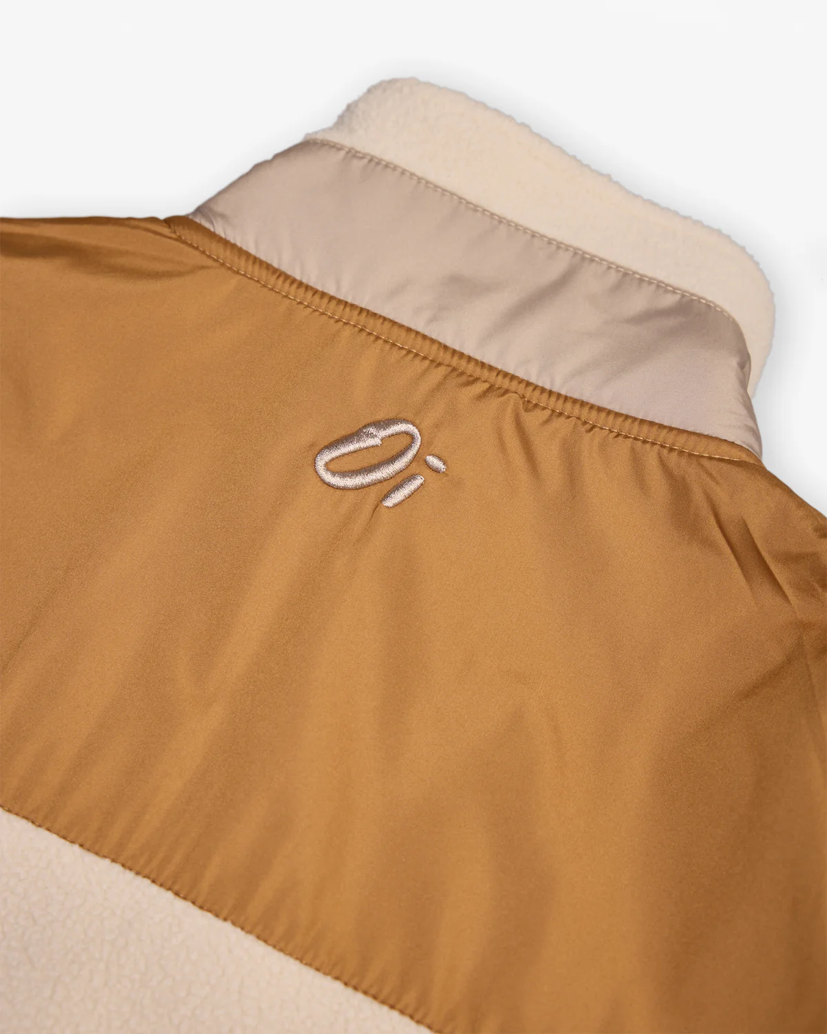 Oatmilk & Walnut Echo 1/4 Zip Borg Fleece - Image 6