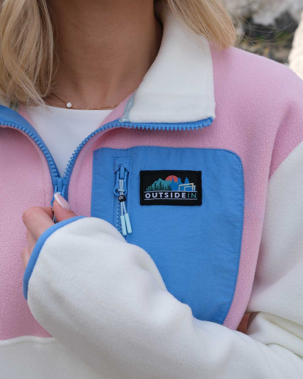Pink & Blue Signature Pocket Microfleece - Image 4