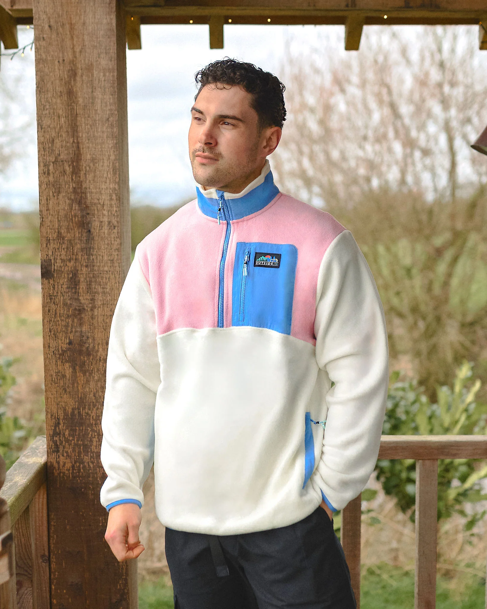 Pink & Blue Signature Pocket Microfleece - Image 5